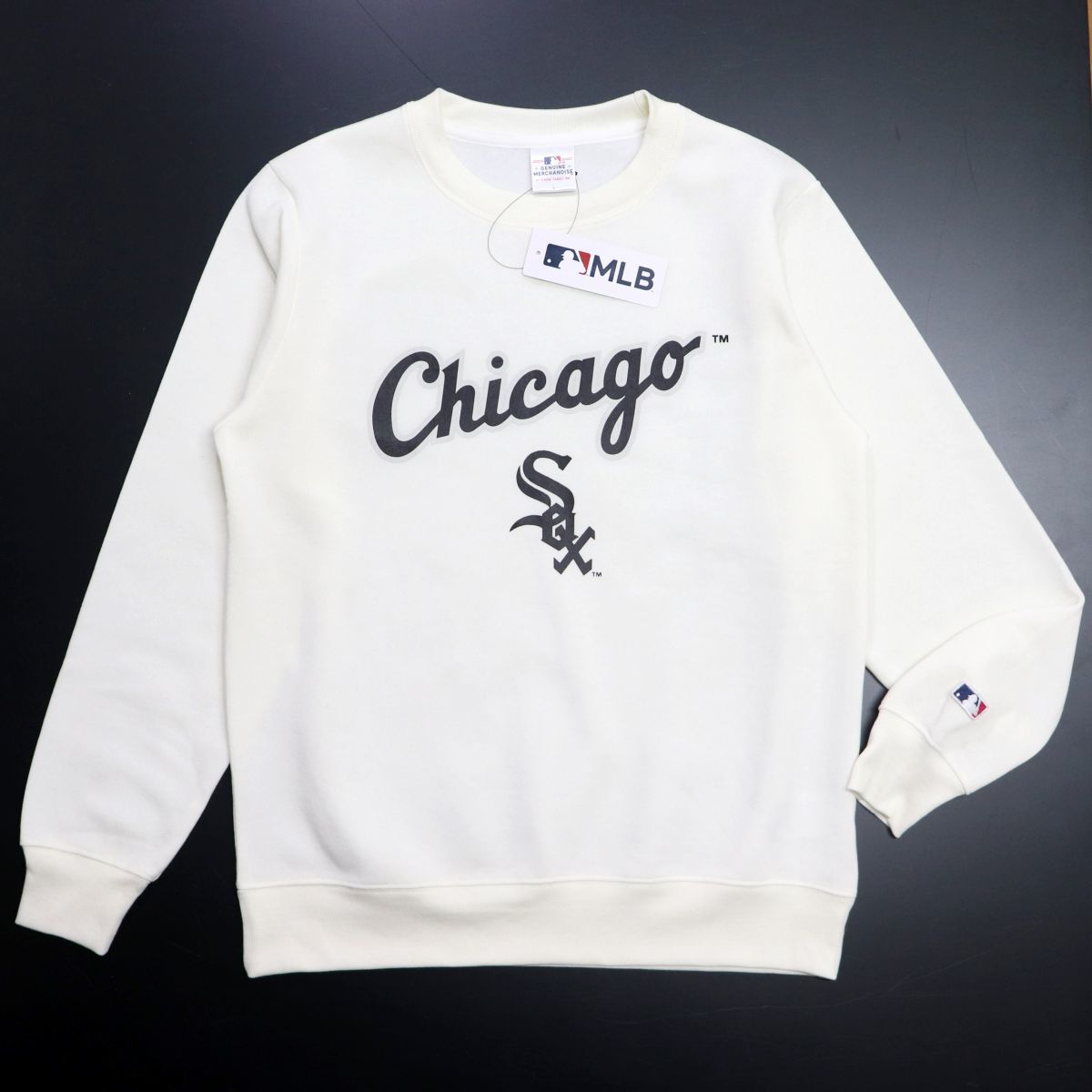 ★シカゴ ホワイトソックス White Sox MLB 新品 メンズ 保温 裏起毛 スウェット トレーナー Lサイズ [C0361MAT-N9-L] 一 三 弐★QWER★_画像1