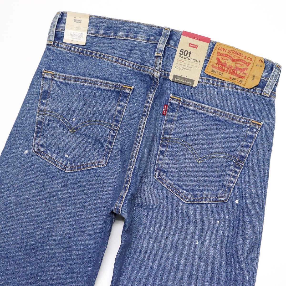 ★リーバイス Levis 501 新品 メンズ ペンキ加工 ボタンフライ ストレート ジーンズ デニム パンツ 30インチ[79830-0253-30]四 壱★QWER★_画像1