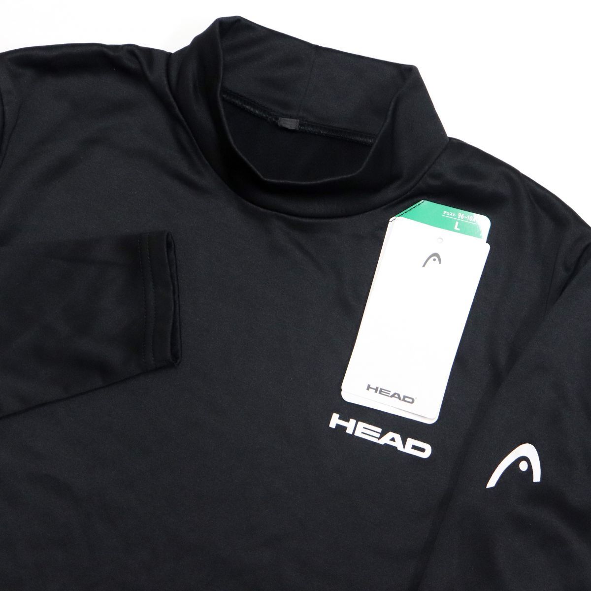 ★ヘッド ゴルフ HEAD GOLF 新品 メンズ 防寒 保温 裏起毛 ハイネック 長袖 シャツ ロンT 黒 XLサイズ [12707-BLK-LL] 一 二 参★QWER★_画像2