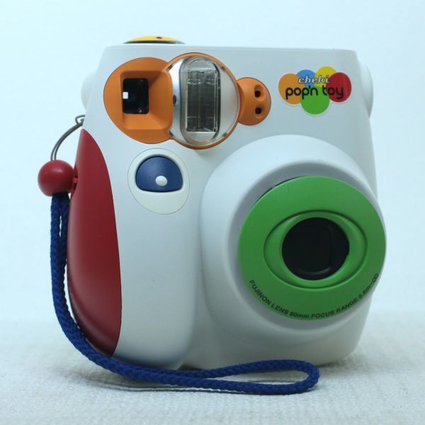 033d ジャンク 簡易動作確認 FUJIFILM instax mini 7 pop'n toy cheki フジフィルム 富士 チェキ カメラ_画像2