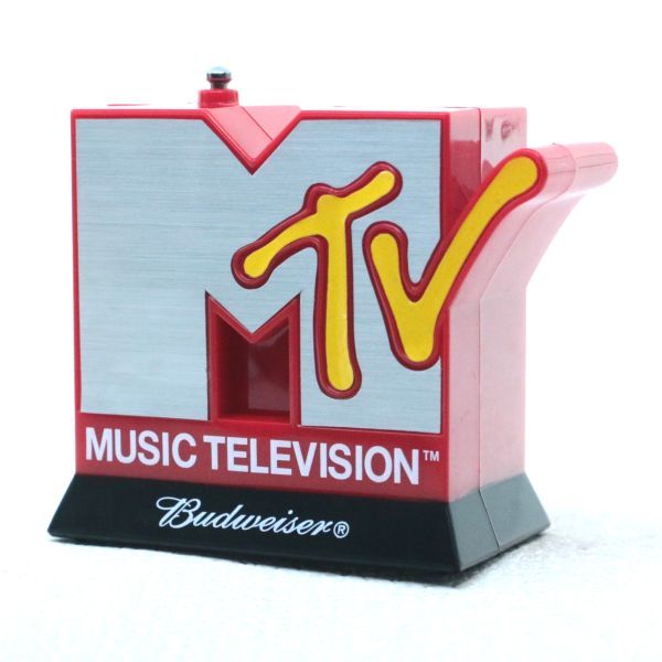 033d ジャンク MTV ミュージックテレビジョン x Budweiser バドワイザー オリジナルミニFMラジオMTV x Budweiser mini FM radio with box_画像2