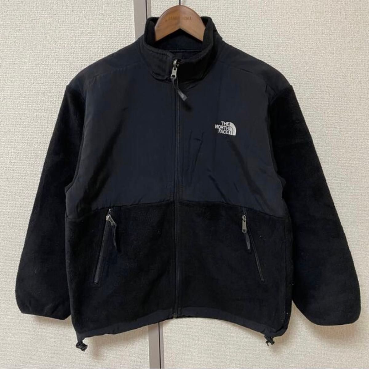 NORTH FACE ボア フリース ジャケット ブラック 140〜150 古着 ノースフェイス フリース アウトドア キャンプ