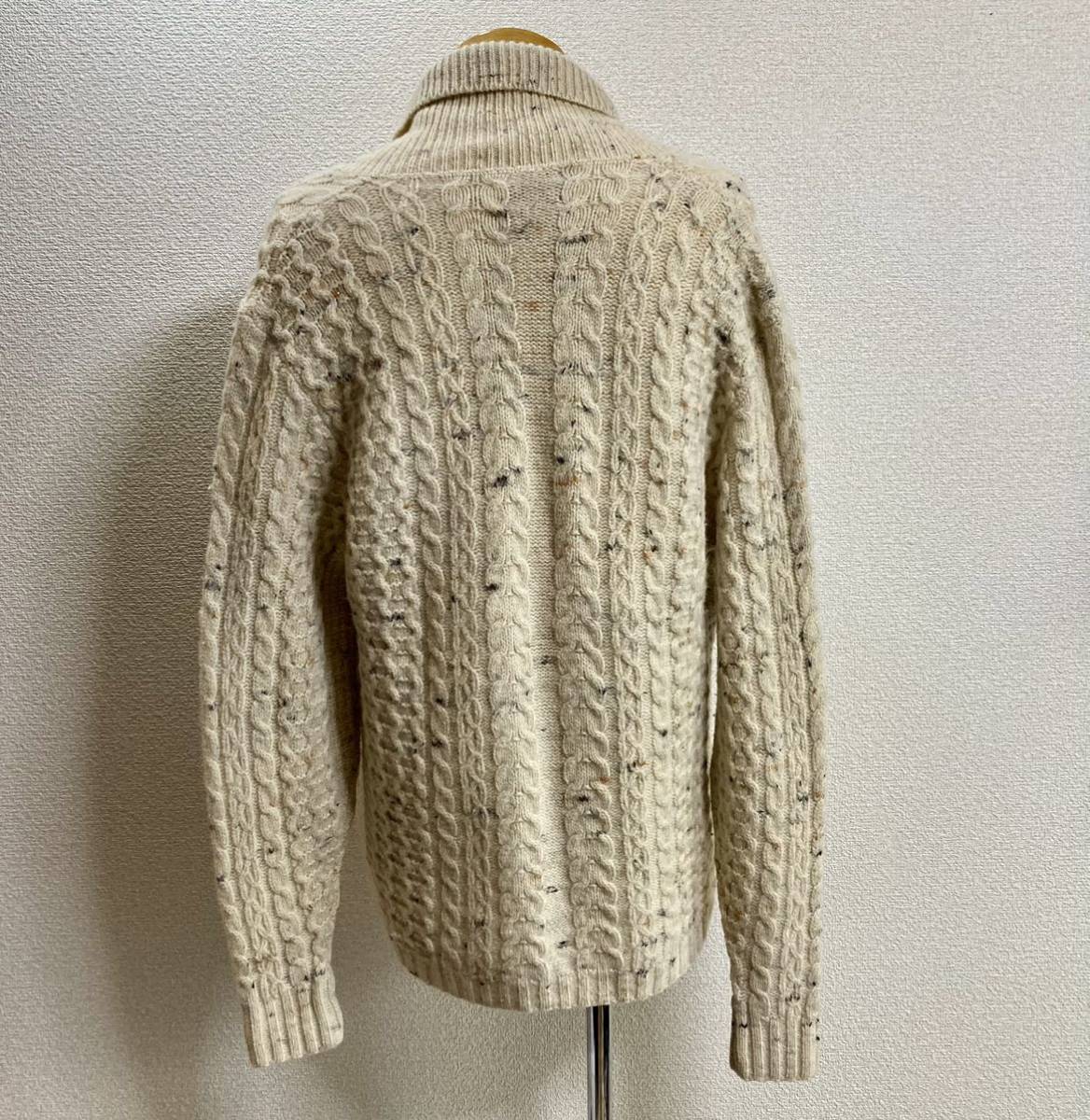 超希少 40s ペンドルトン PENDLETON ヴィンテージ ケーブルニット ウールカーディガン Vintage Wool Cardigan ネップ ショールカラー USA_画像9