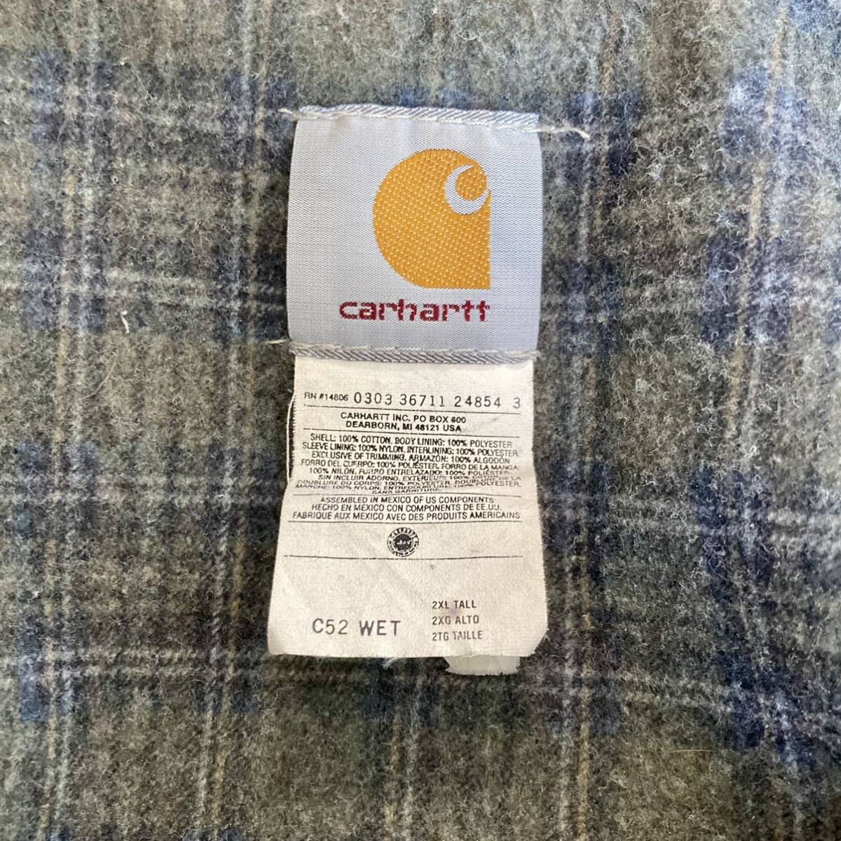 激レア希少モデル!!カーハート Carhartt チョアコート ２XL ライトブラウン系 ダックジャケット 裏地ブランケット トラディショナルコート_画像10