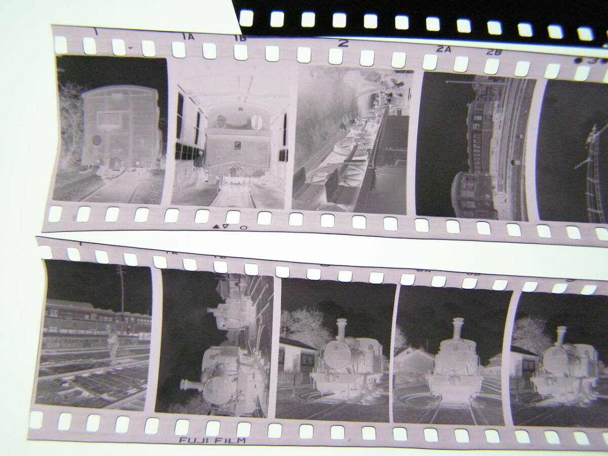 (B23)685 写真 古写真 鉄道 鉄道写真 蒸気機関車 4号 5号 フィルム ネガ ハーフサイズ まとめて 29コマ SL_画像2