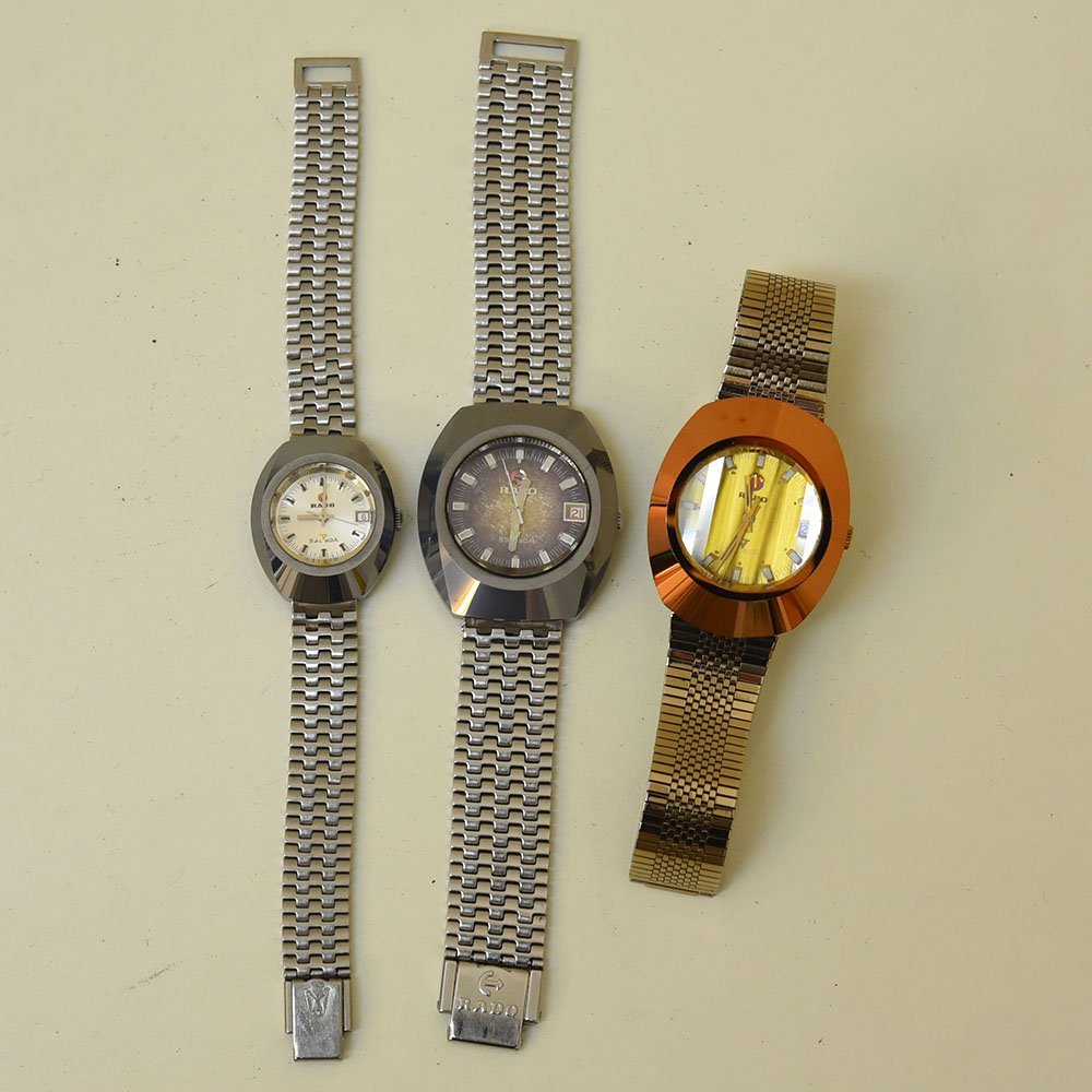 1円 不動品 腕時計 3本 ラドー 機械式 自動巻 手巻き メンズ レディース まとめて 同梱不可_画像2