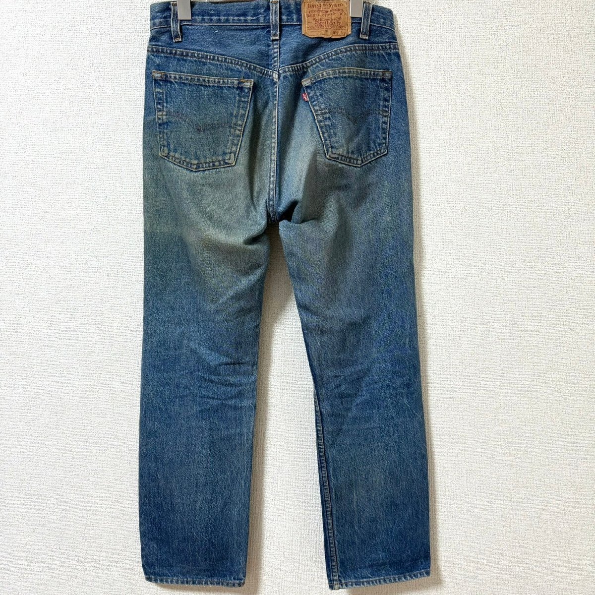 (^w^)b USA製 LEVI'S Levi's リーバイス 501 80s 90s ヴィンテージ デニム ジーパン パンツ 赤タブ ボタンフライ 脇割 ダメージ W31 7977EE_画像2