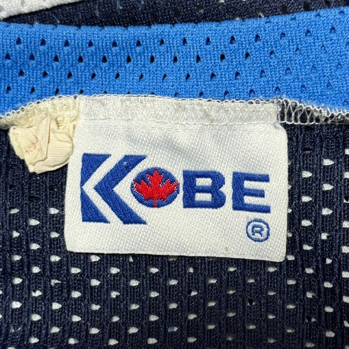 (^w^)b カナダ製 KOBE 80s 90s ヴィンテージ SEALIONS ラグラン スリーブ 総 メッシュ Vネック Tシャツ ジャージ アイスホッケー L 8189EEの画像7