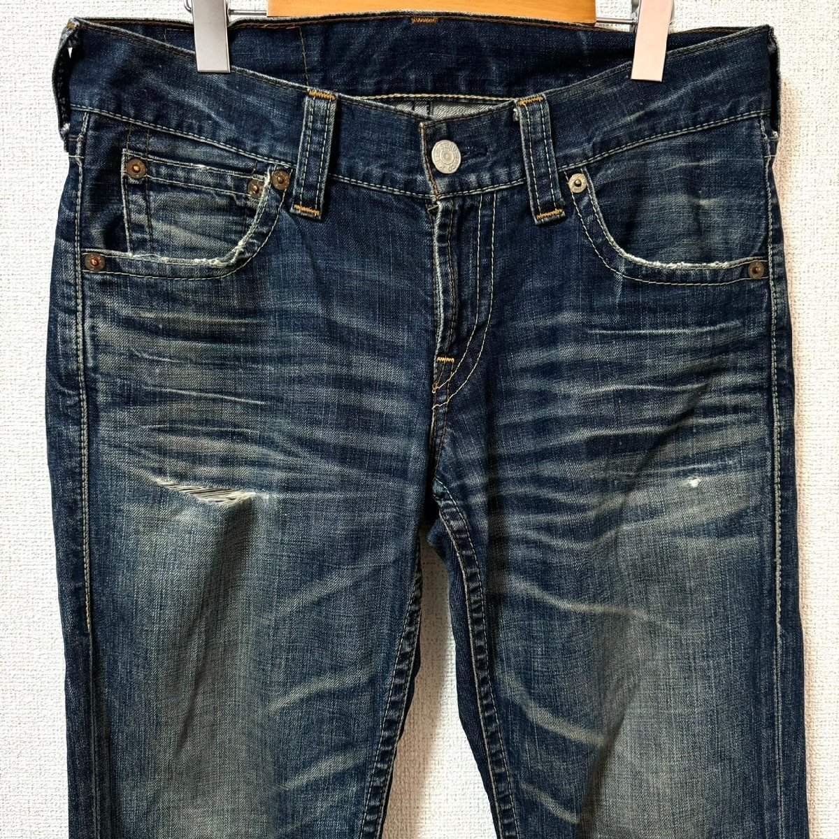 (^w^)b Levi's リーバイス 507 デニム ジーンズ ジーパン パンツ ボトムス 赤タブ ジッパーフライ カジュアル 古着 脇割 W31 8160EE_画像3