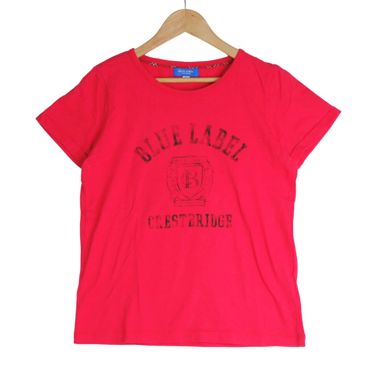 ブルーレーベル クレストブリッジ 日本製 半袖 カットソー Tシャツ 38 良品 BLUE LABEL CRESTBRIDGE ブルーレーベル クレストブリッジ