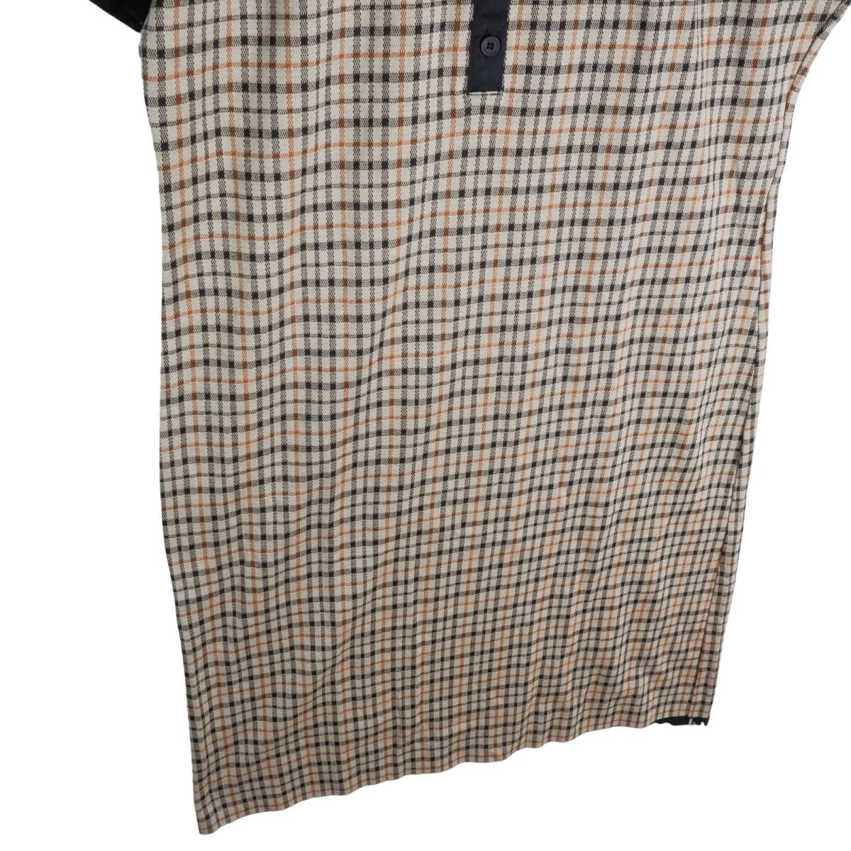 DAKSチェック柄半袖ワンピース 美品 送料無料 DAKS GOLF ダックス ゴルフ チェック柄 半袖