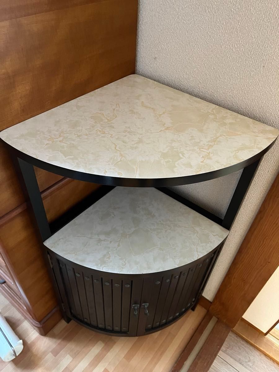 カリモク KARIMOKU 家具 電話台 収納 レトロ コーナーラック 棚 カリモク KARIMOKU 家具 電話台 収納 レトロ コーナーラック 棚