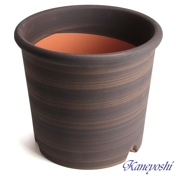  plant pot stylish cheap ceramics size 24.5cm S pot 8 number Brown interior outdoors tea color 