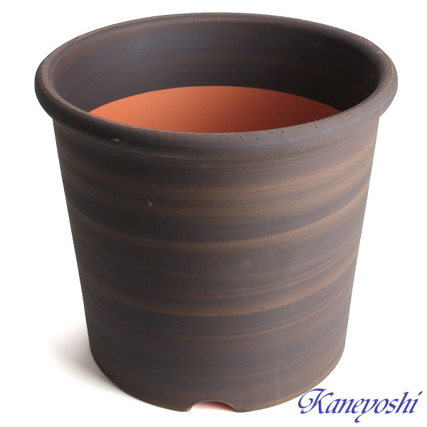 植木鉢 おしゃれ 安い 陶器 サイズ 27.5cm Sポット 9号 ブラウン 室内 屋外 茶 色_画像3