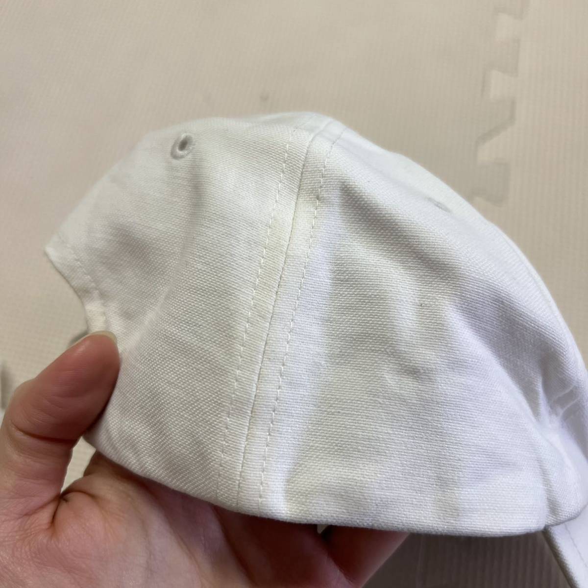 Y-3 キャップ 帽子 ヨウジヤマモト adidas Yohji Yamamoto cap 野球帽 アディダス　ホワイト　サイズ58cm やや黄ばみあり_画像7