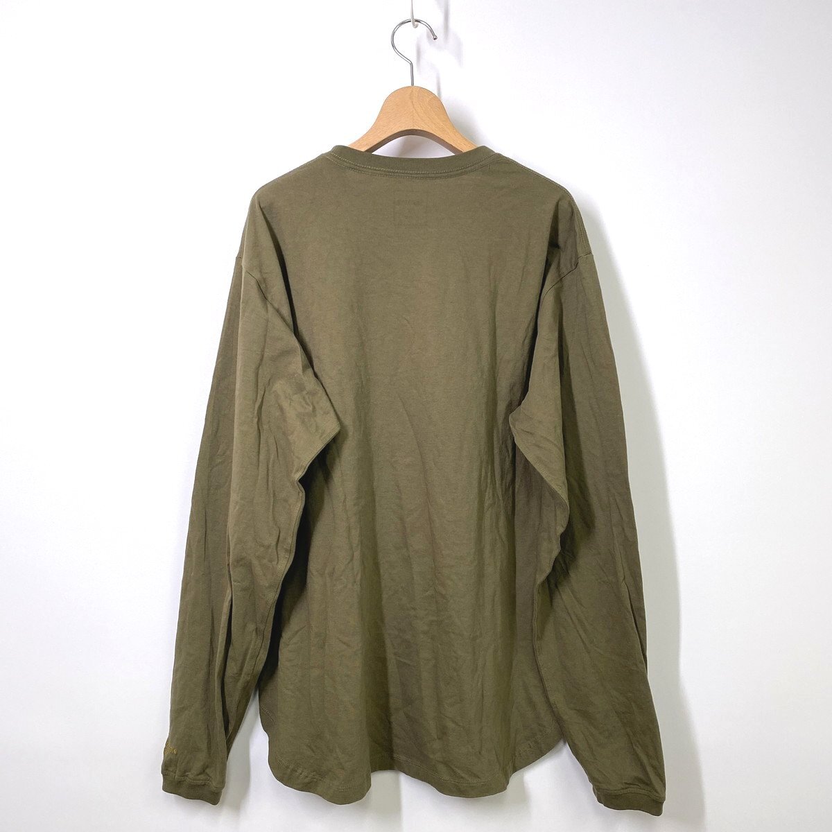 【新品 定価1.1万円】nonnative ノンネイティブ DWELLER L/S TEE TNP 3 長袖Tシャツ 2 カーキ ロンT ロゴ NN-T4011_画像2