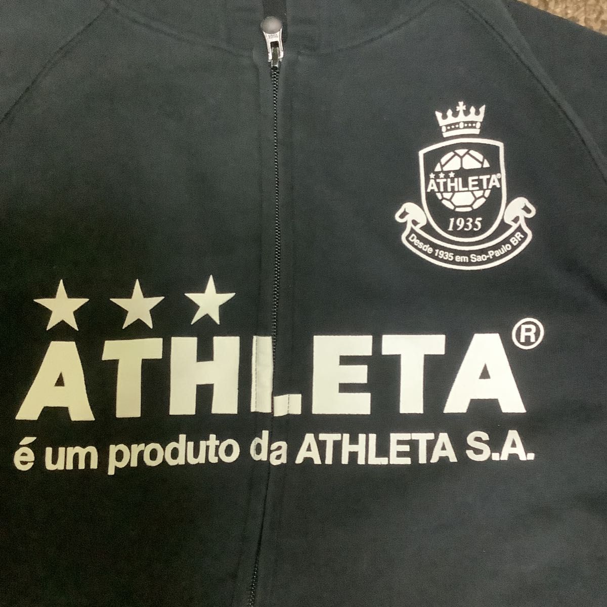 アスレタ ATHLETA パーカー サッカー 黒　フットサル　バスケ　服　