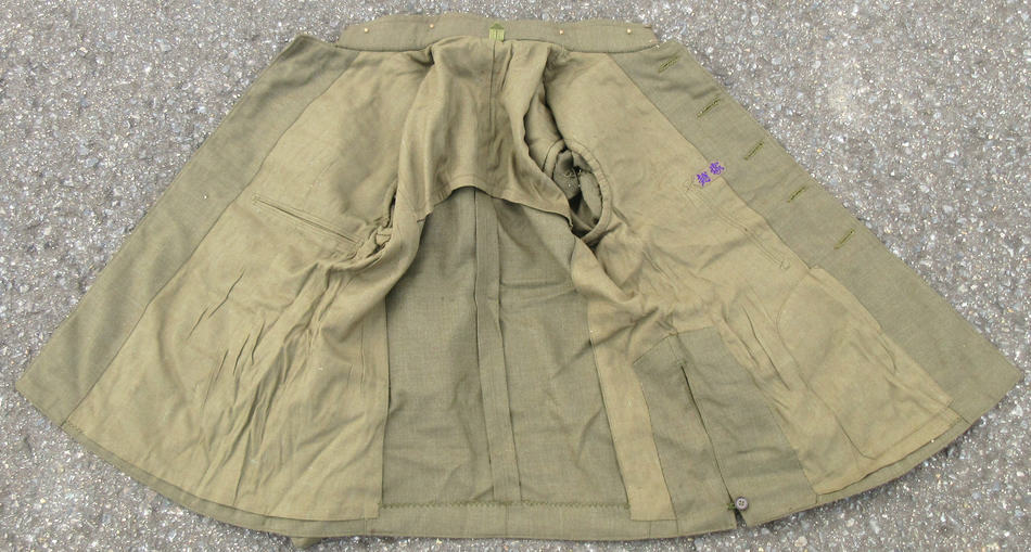 旧日本軍 陸軍将校用 夏衣 制服 三式袖線外し品の画像5