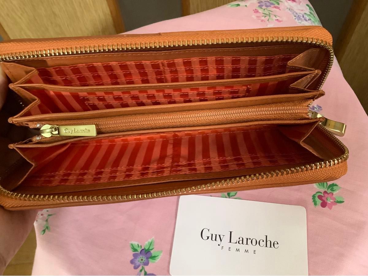 Guy Laroche ギ・ラロッシュ長財布財布羊皮オレンジ