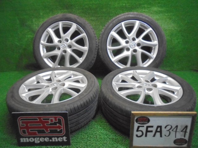 5FA344 AE13)) 送料無料 2022年製 205/50R17 BluEarth-GT AE51 夏タイヤ+マツダ純正 17インチホイール4本セット CWEFW プレマシーの画像1