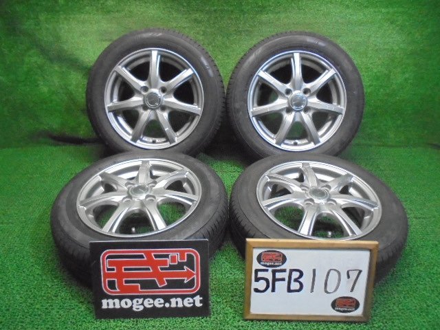 5FB107 BC7)) 送料無料 2023年製 155/65R14 ブリヂストン ECOPIa NH200C 夏タイヤ+14インチアルミホイール4本セットの画像1