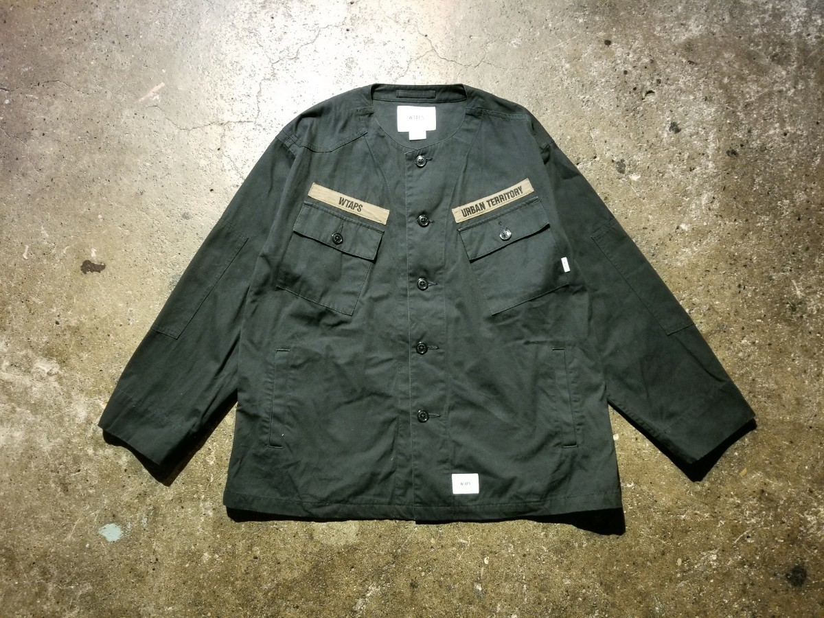 WTAPS 20AW SCOUT LS/ COTTON WEATHER ダブルタップス コットンウェザーノーカラージャケット 202WDT-SHM02