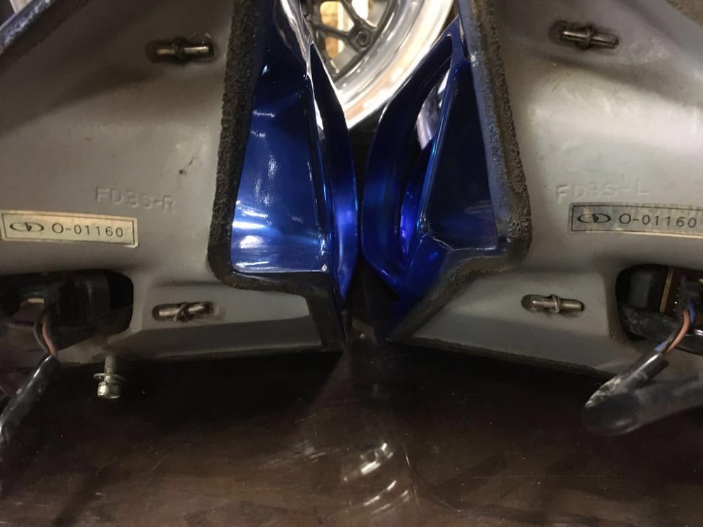 FD3S RX-7 RX7 Ganador GANADOR aero mirror left right set blue blue mirror Mazda operation verification settled 