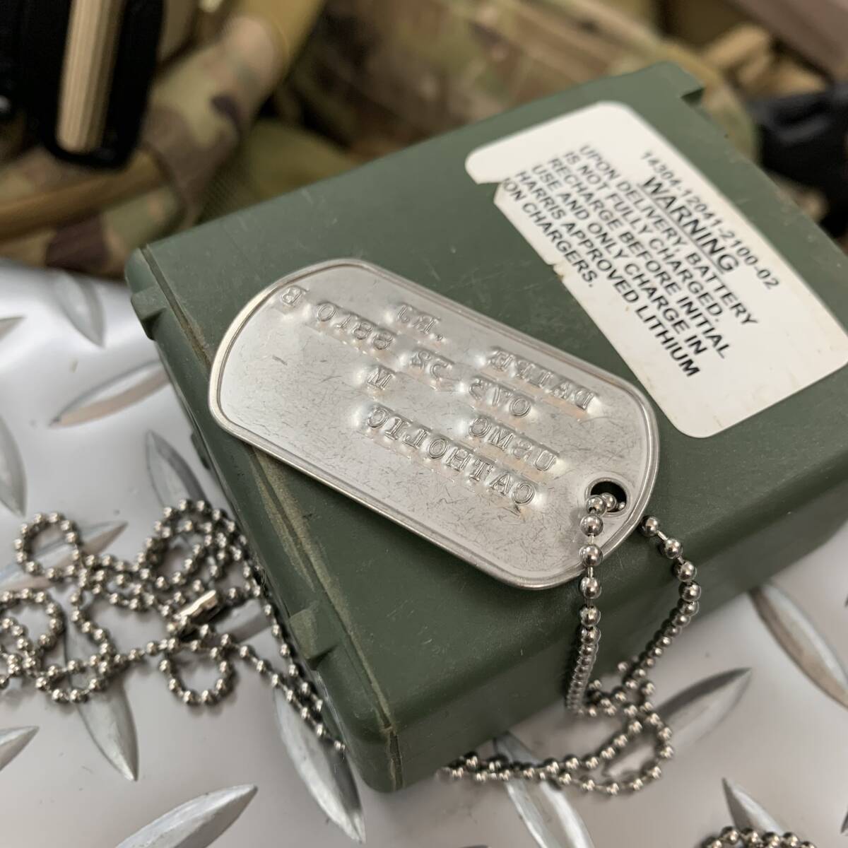米軍実物 USMC PersonnelTag ドッグタグネックレス 認識票 ⑤の画像3