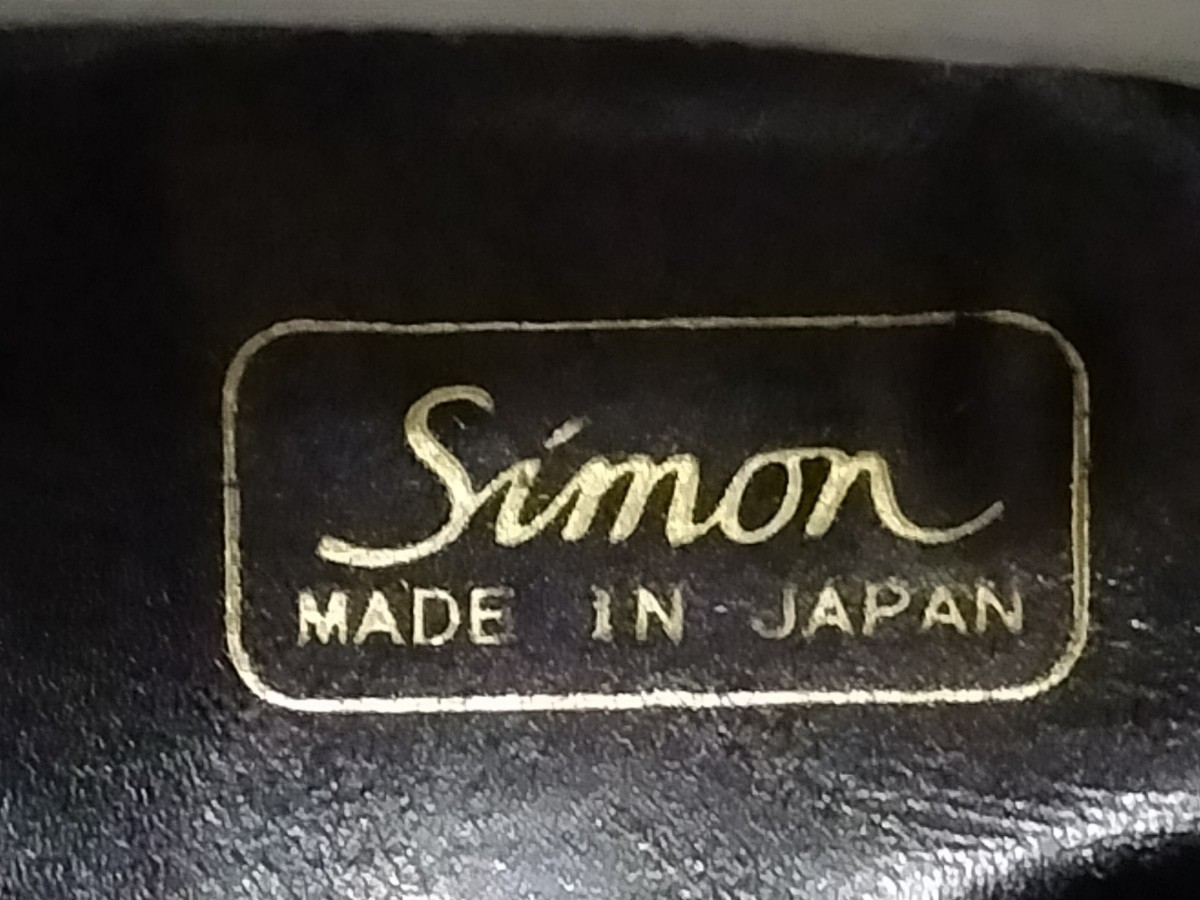 希少 日本製 シモン 29.0 ブーツ 本革 半長靴 エンジニア 黒 レザー ビンテージ オールド 旧車033 の画像9