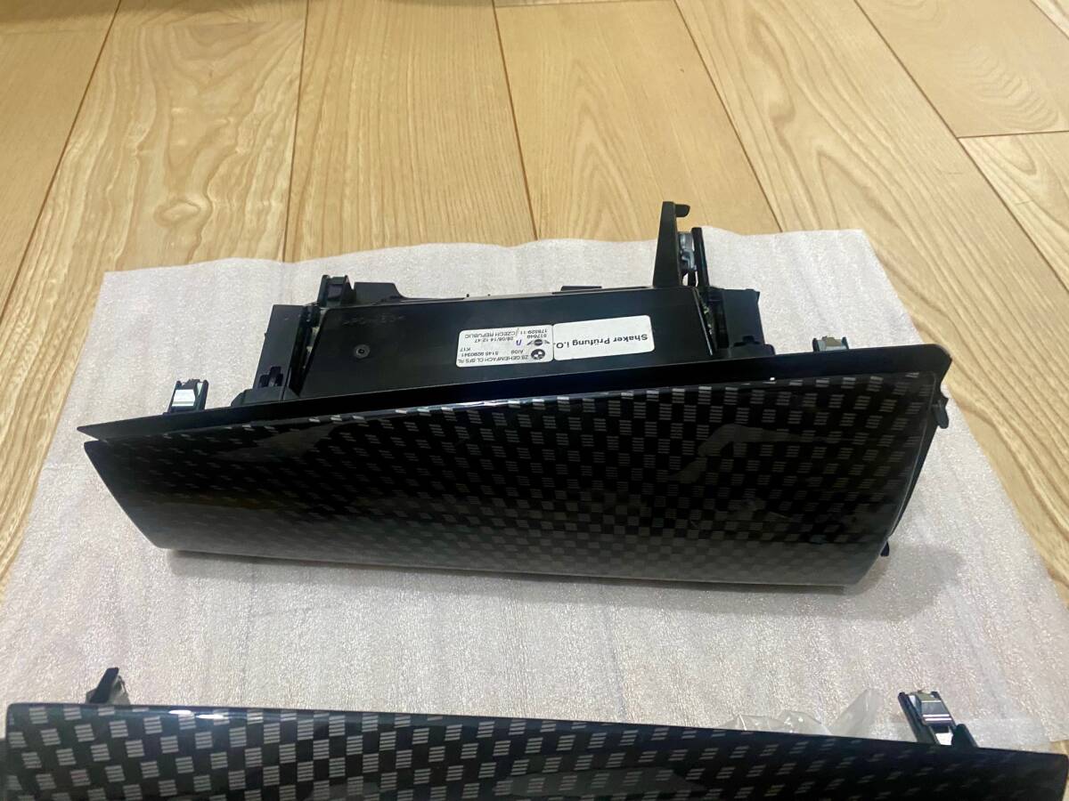 BMW MINI ミニ インテリアパネル チェック ブラック シークレットボックス 左右セット ミニクーパー JCW 小物入れ クーパーS F55 F56 F57_画像2