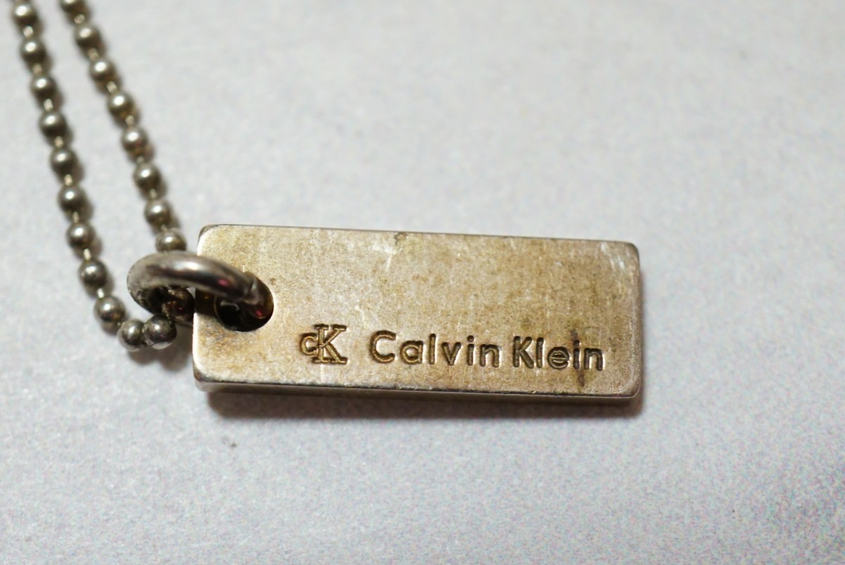 443 Calvin Klein/カルバン・クライン ペンダント ネックレス ヴィンテージ ブランド アクセサリー STERLING刻印 アンティーク 装飾品_画像2