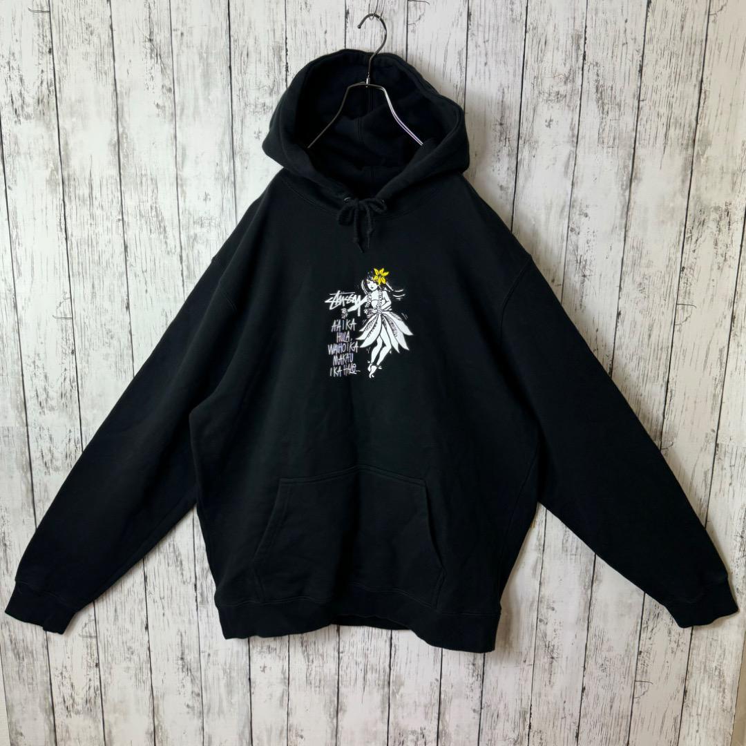 希少】ステューシー フラガール フラダンス アロハ センターロゴ 希少】ステューシー フラガール フラダンス アロハ センターロゴ