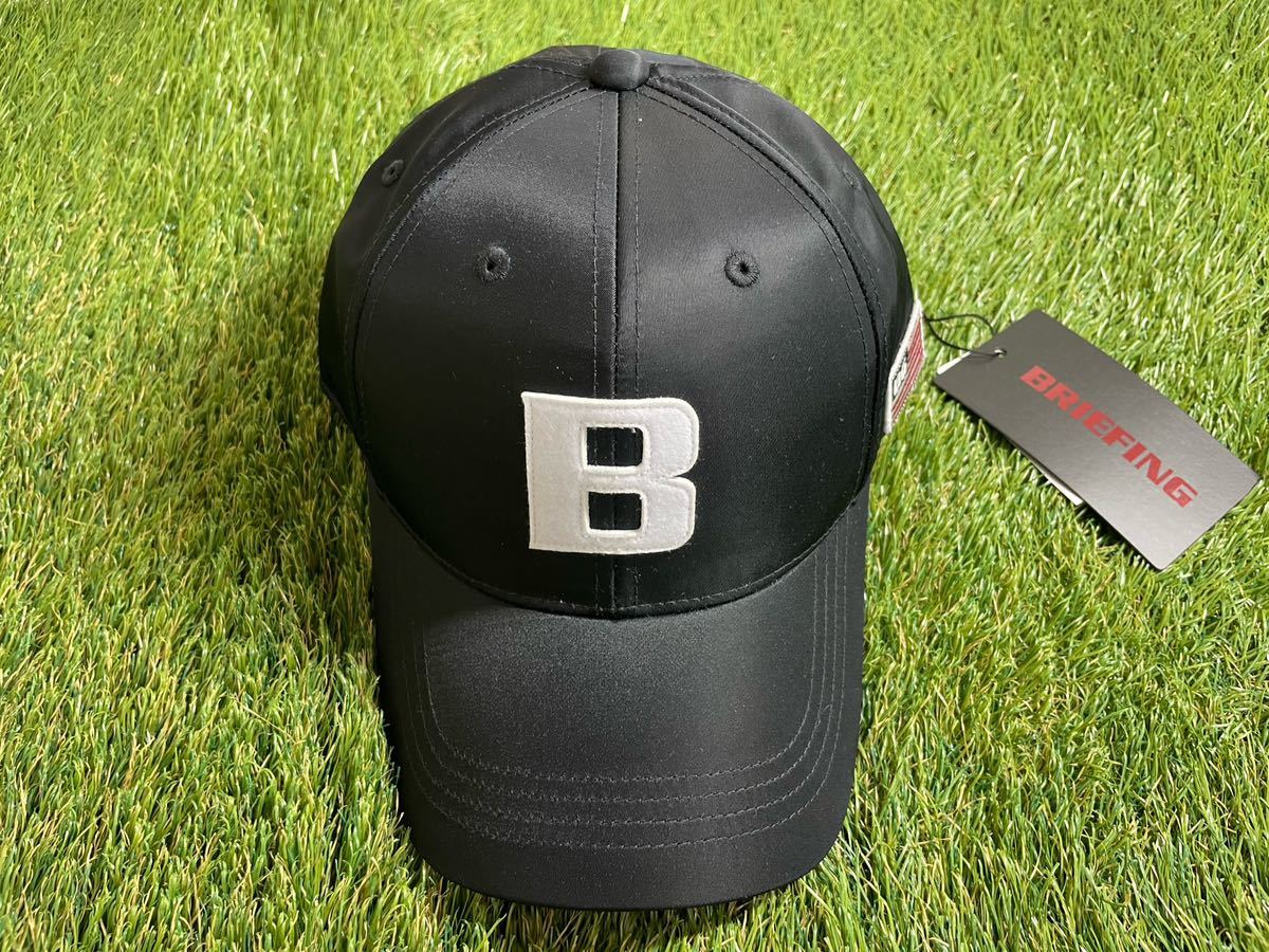 【新品】ブリーフィング　キャップ　MENS TWILL INITIAL CAP ブラック　BLACK フリーサイズ　BRIEFING GOLF ゴルフ　送料無料　【未使用】_画像1