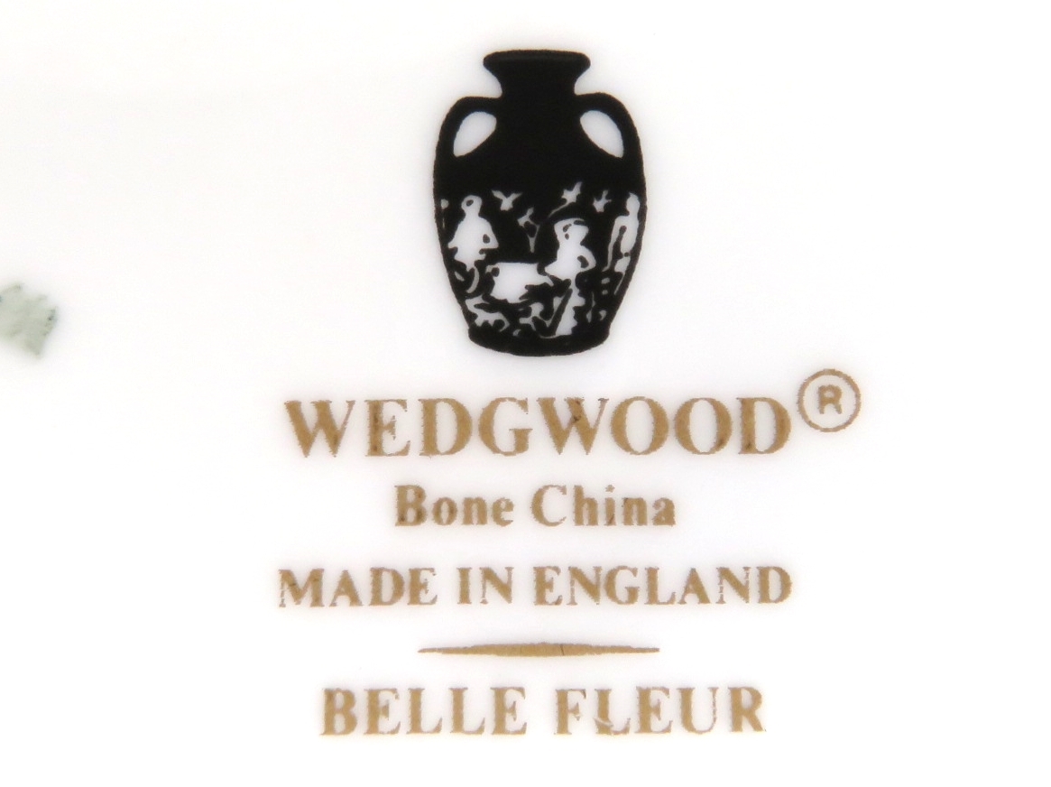 まとめ 6点 WEDGWOOD ウェッジウッド Belle Fleur ベルフルール カップ＆ソーサー 銀彩 黒壺 花柄 イギリス 0219-004_画像7