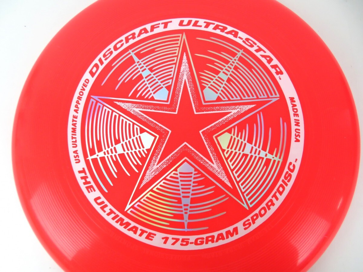 まとめ 4点 DISCRAFT ディスクラフト ウルトラスター 175g フライングディスク ブラック レッド 27cmフリスビー アメリカ製 0304-004_画像6