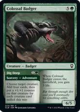 (223)《巨大アナグマ/Colossal Badger》[CLB] 緑C [AG-MTG] 英語版　数枚在庫あり_画像1