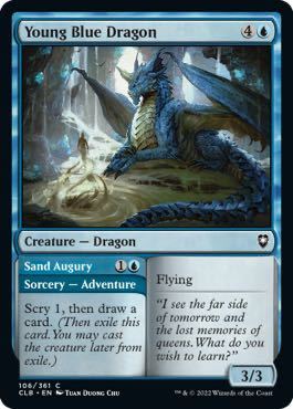 106)《ヤング・ブルー・ドラゴン/Young Blue Dragon》[CLB] 青C [AG-MTG] 英語版　数枚在庫あり_画像1