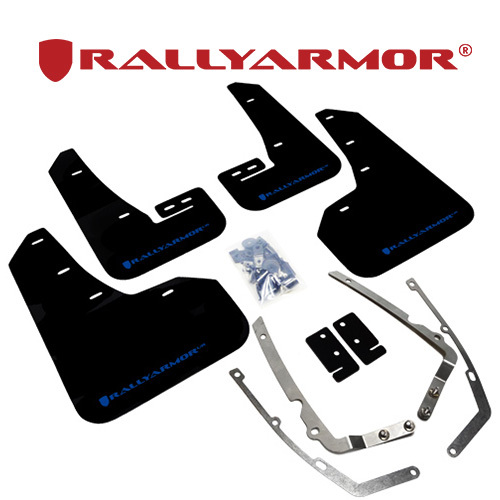 Rally Armor 2017-2021 フォルクスワーゲン ゴルフ7.5 R 後期型 AUCJXF AUDJHF マッドフラップ ブラック/ブルー 正規輸入品_画像1