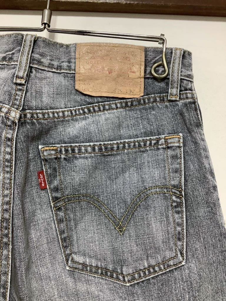 W-1124 Levi's リーバイス 533 ブラックデニムパンツ ブラックジーンズ W29 ジーパン 色落ち_画像3