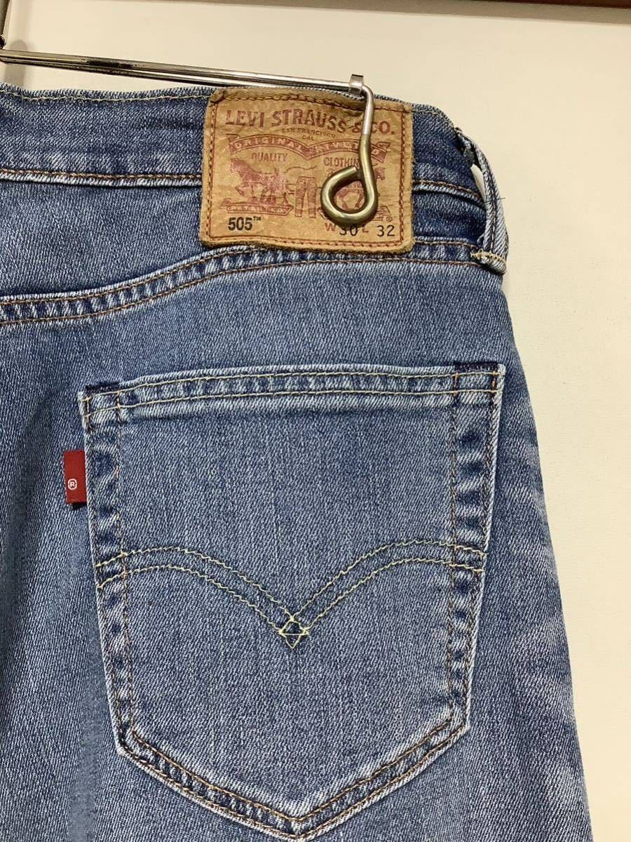 W-1155 Levi's リーバイス 505 デニムパンツ ストレッチジーンズ ユーズド加工 W30 ジーンズ ジーパン COOL_画像3