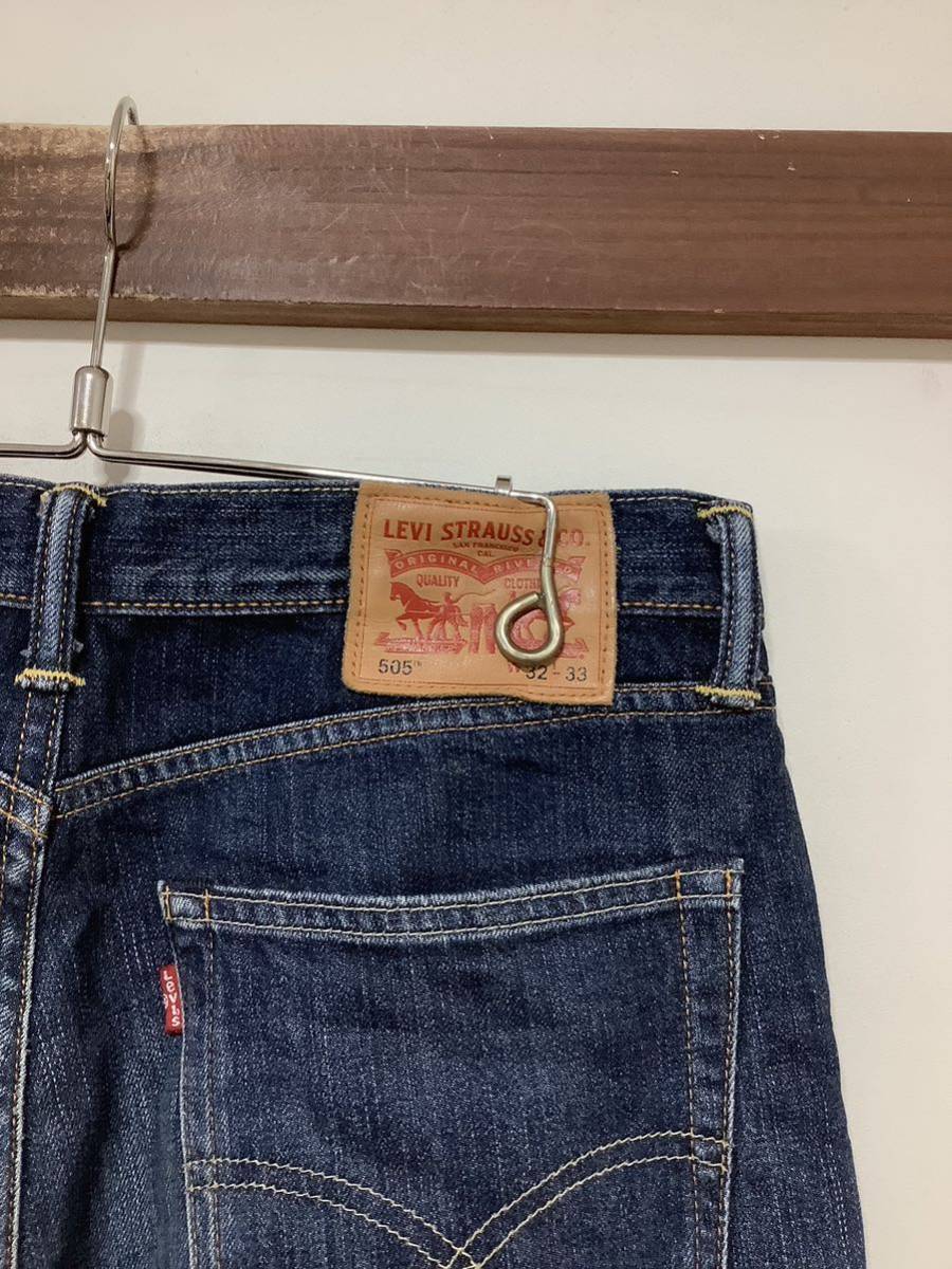 A-1213 Levi's リーバイス 505 デニムパンツ W32 ユーズド加工 ジーンズ ジーパン _画像3