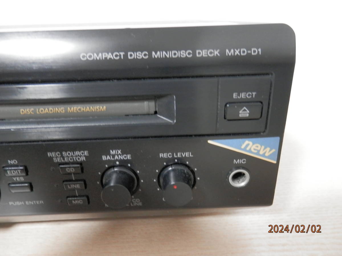 SONY ソニー MXD-D1 MD/CDプレーヤーWデッキ 整備品メンテナンス済み リモコン付です。_MXD-D1　MD部ローディングベルト交換済です
