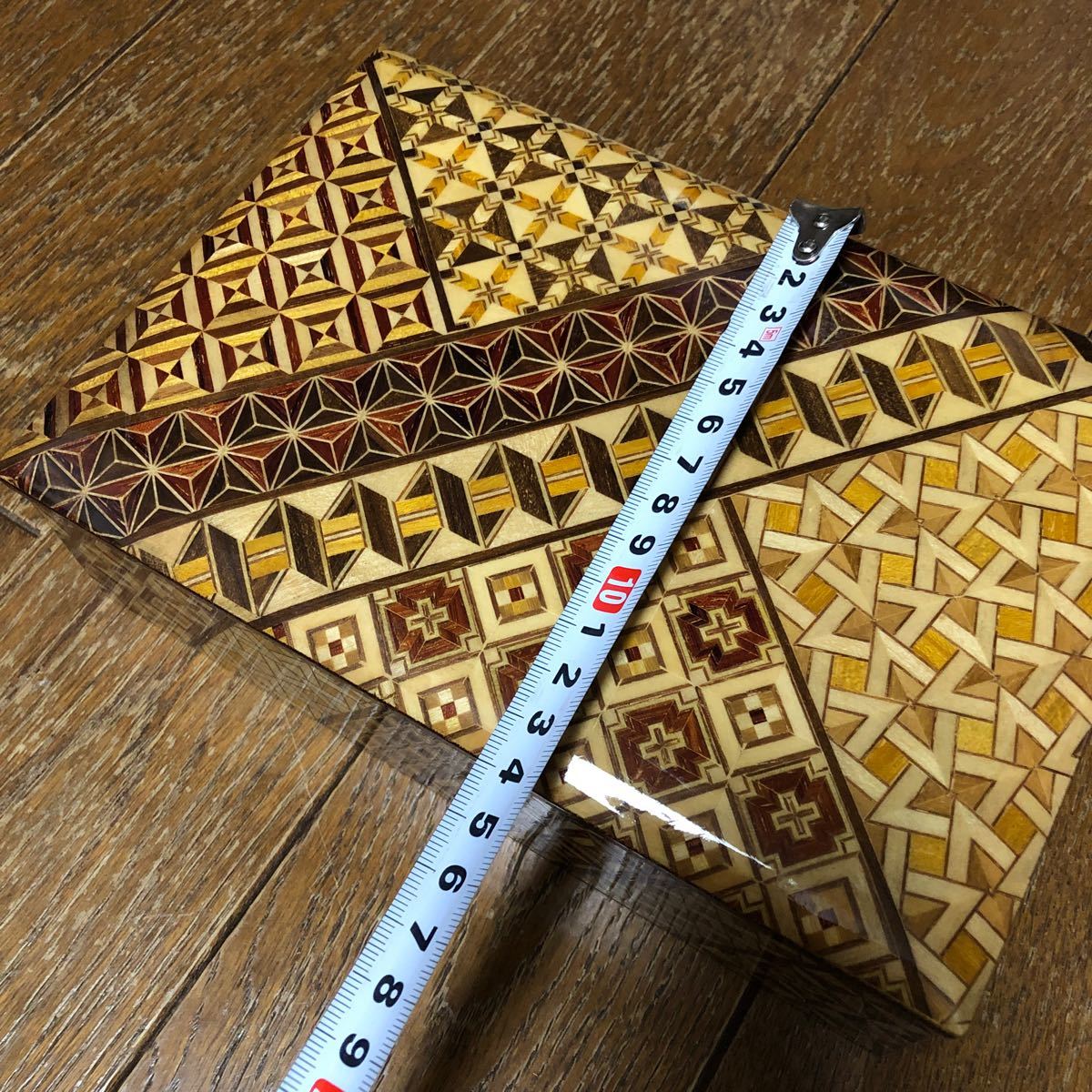 箱根・寄木細工の箱　伝統工芸品　鏡付き　宝石箱　小物入れ　アクセサリーボックス_画像5