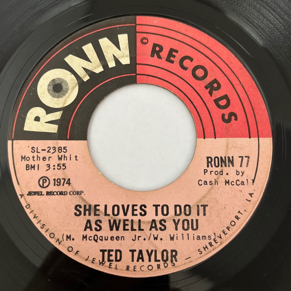 US盤 45 / Ted Taylor She Loves To Do It As Well As You / Ready For The Heartbreak_画像1