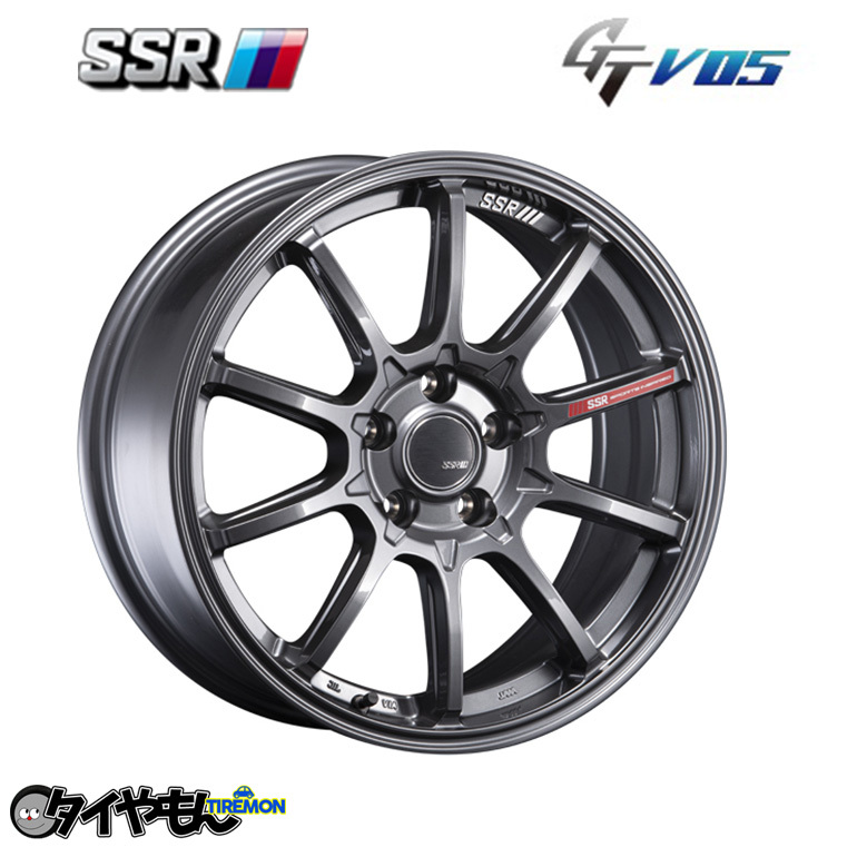 SSR GTV05 16インチ 4H100 6J +45 4本セット ホイール ダークシルバー_画像1