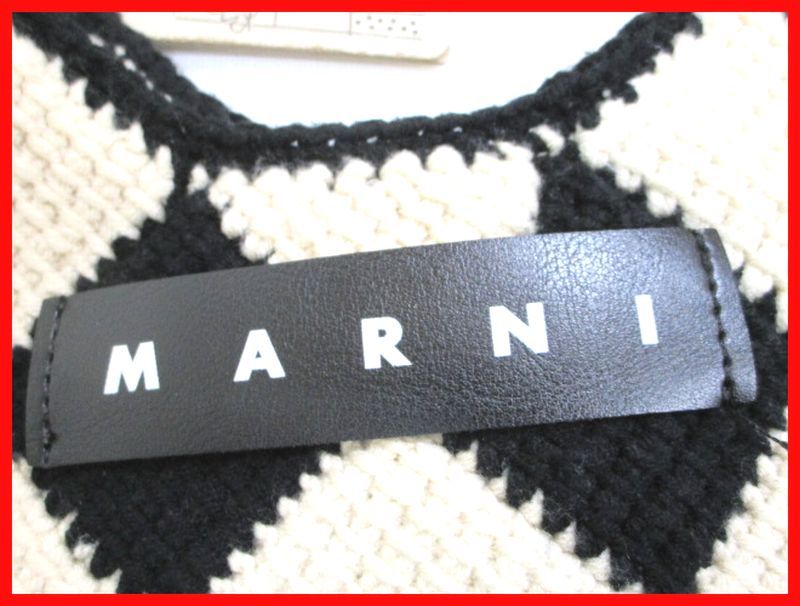 2402☆E-1024☆MARNI マル二 かぎ針編み ハンドバッグ 中古_画像8