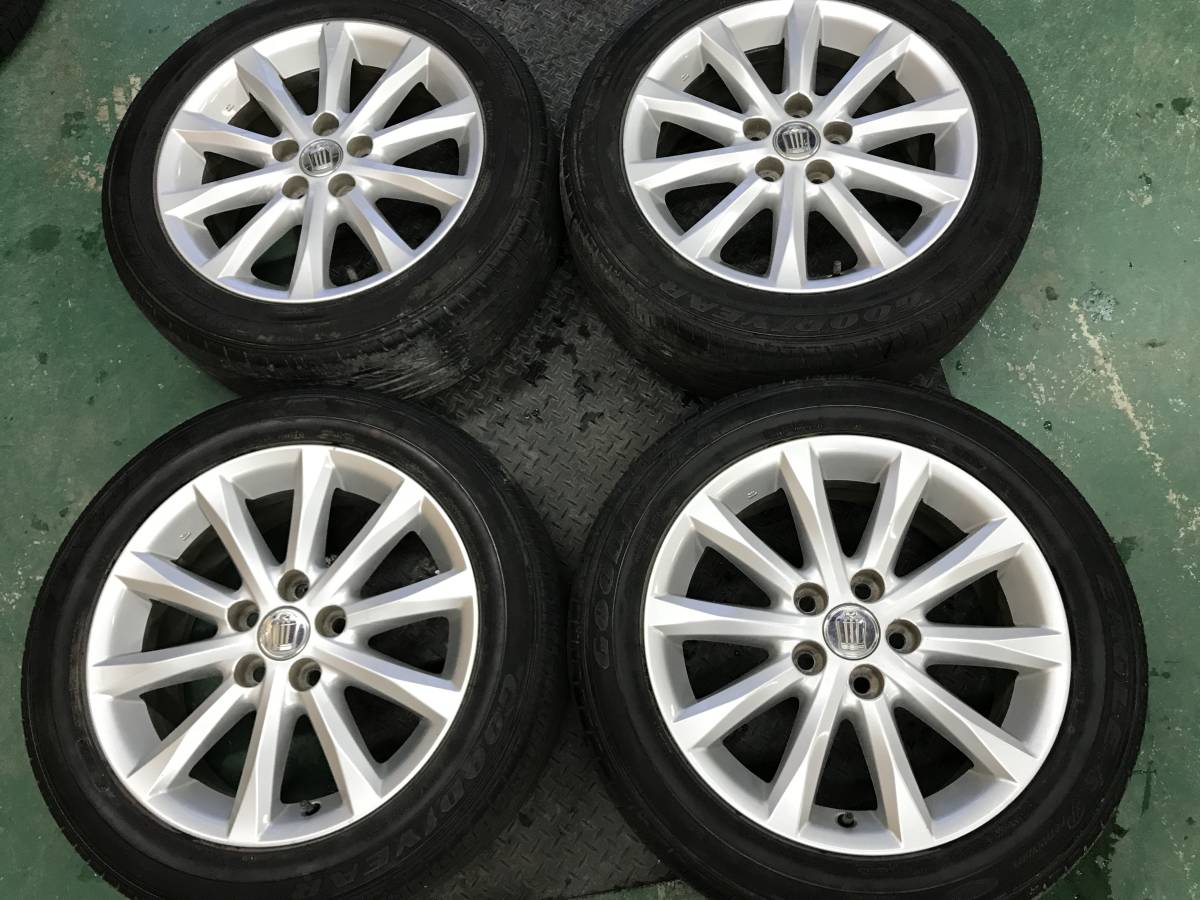 ★☆トヨタ純正ホイール 良品! 215/55R17 17x7J 114.3+45 5H GOODYEAR EAGLE LS Premium 4本セット! 200系クラウン 引取り大歓迎!! HB3☆★_画像1