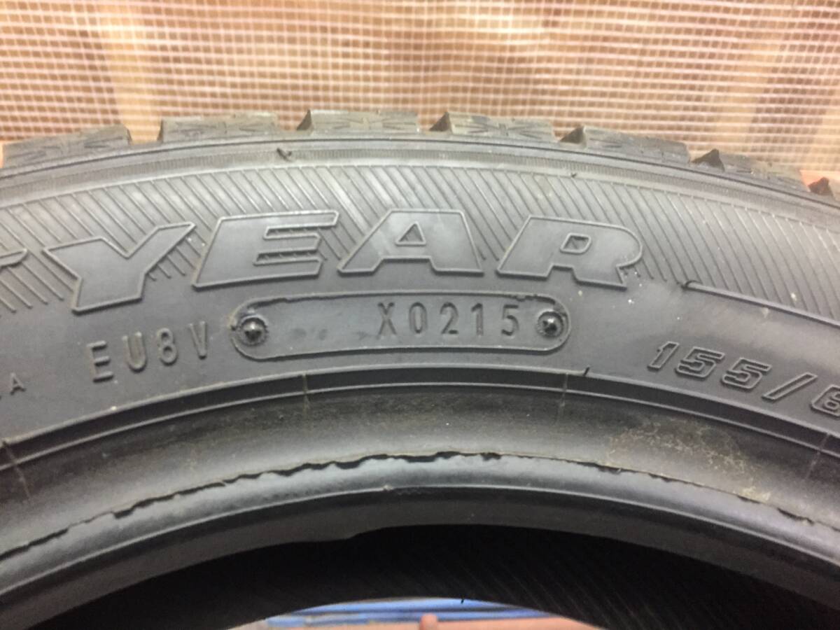 ★☆1本バリ山!! 155/65R14 グッドイヤー アイスナビ6 引取可 C792☆★_画像3