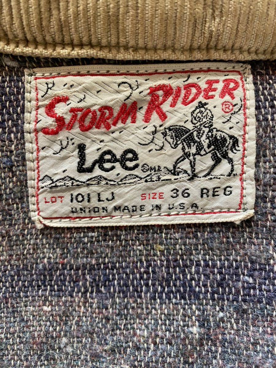 60s LEE ストームライダー (storm rider)101LJ ビンテージ 希少サイズ36 USA製 ヴィンテージ レア　70s_画像3