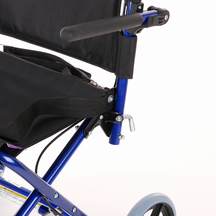 車椅子 車いす 車イス 軽量 コンパクト 介助式 簡易型 カットビー ブルー E101-AB カドクラ Mサイズ_画像6